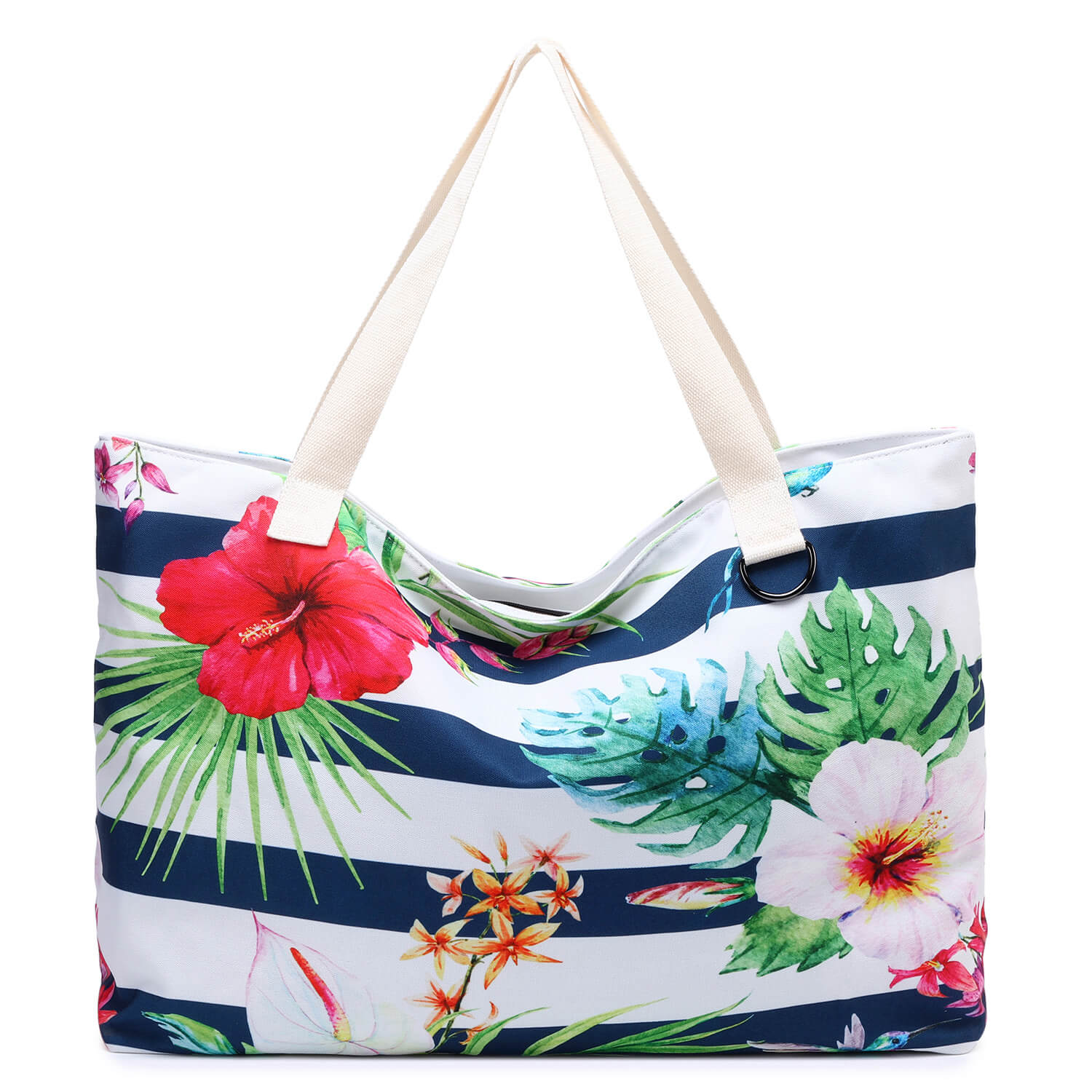 Jansben-large-beach-bag-A033-flower-front