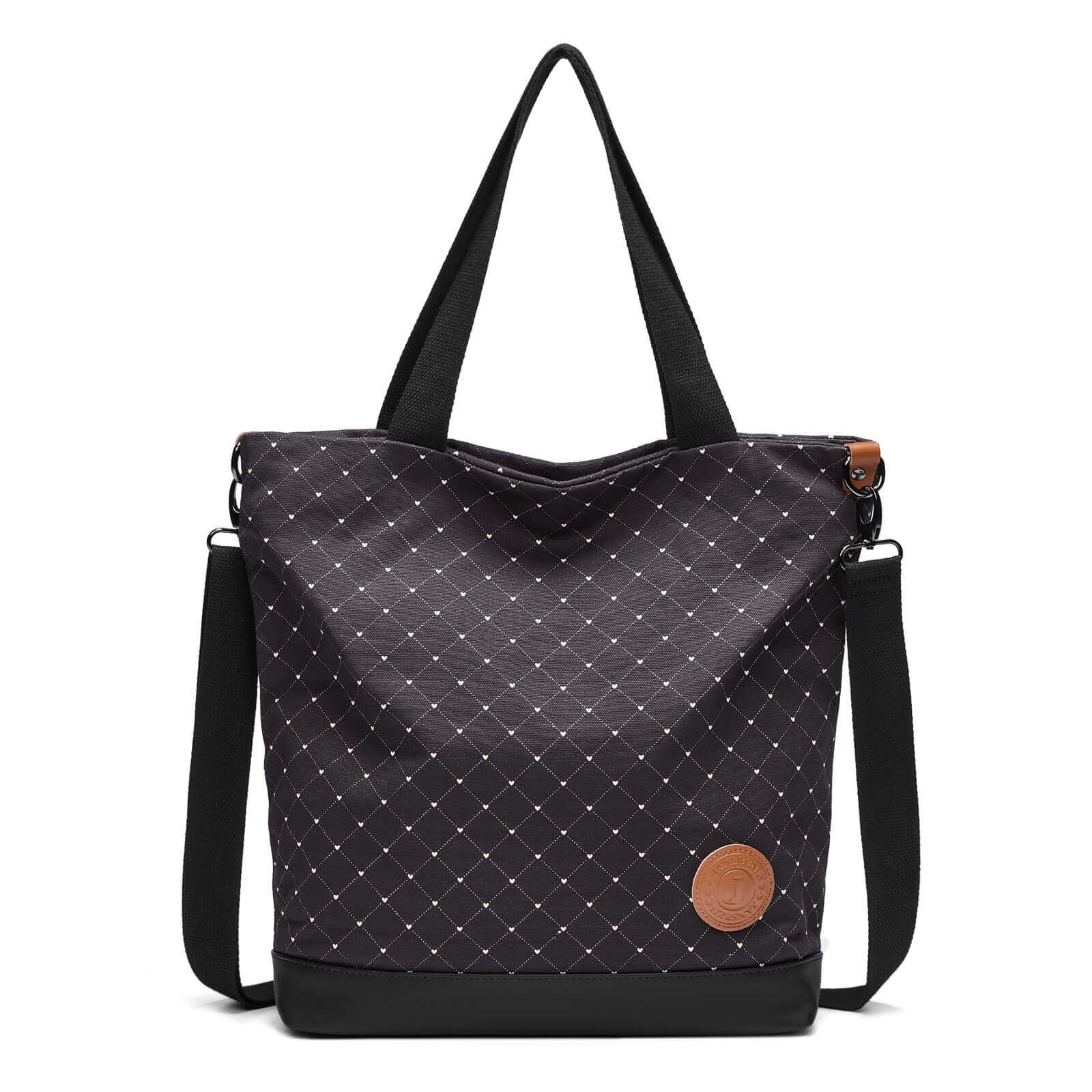 Polka Dot Designer Tote Bag Leather Handbag Large Capacity Womens