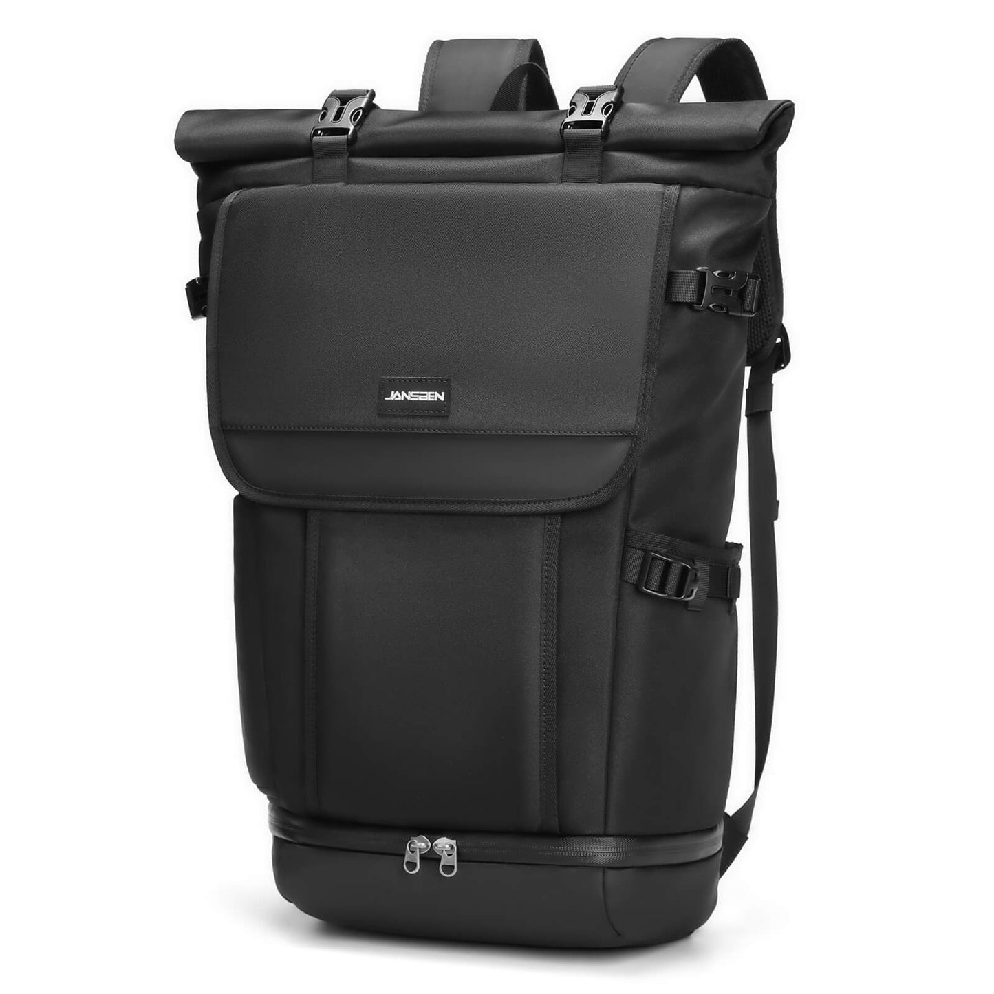 rolltop-backpack-shoes-compartment-Jansben-E058-side